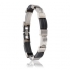 Armband staal en rubber 21cm